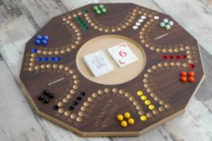 Original Jackaro 6 Players Brown Wood board game made in Kuwait by JackaroKW