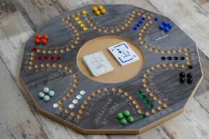 Original Jackaro 6 Players Grey Wood board game made in Kuwait by JackaroKW