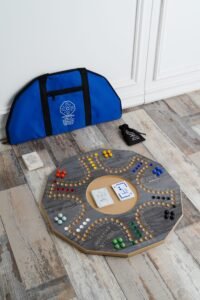 Jackaro 6 Players Grey Wood board with original Jackaro cards