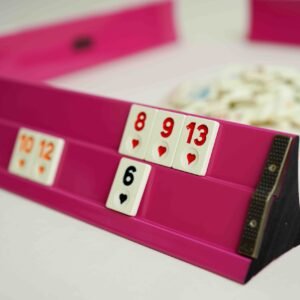Royal Pink Okey Rummy Game with 106 premium tiles and 4 luxury racks