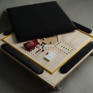 Black Jackaro Floor Table with Balot and Jackaro Board
