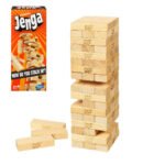Jenga Classic hardwood blocks stacked tower