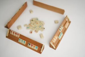Natural Beech Wood Racks for Wooden Flash Rummy Game